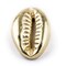 TheBeadChest Gold Cowrie Shells (Set of 5): Metal Beads for DIY Crafts & Jewelry-Making Inspired by African Sea Shells